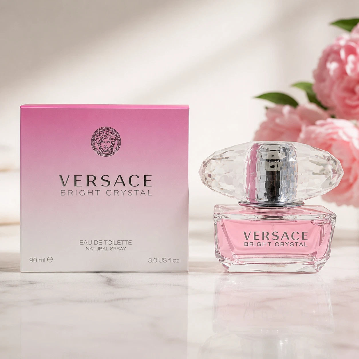 Versace Bright Crystal Eau de Toilette for Women 50ml (1.7 fl oz) Luxury Floral Fragrance