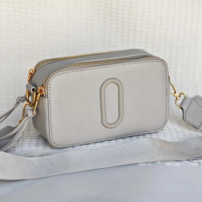 Women's Premium PU Leather Crossbody Camera Bag | Adjustable Wide Strap | Black