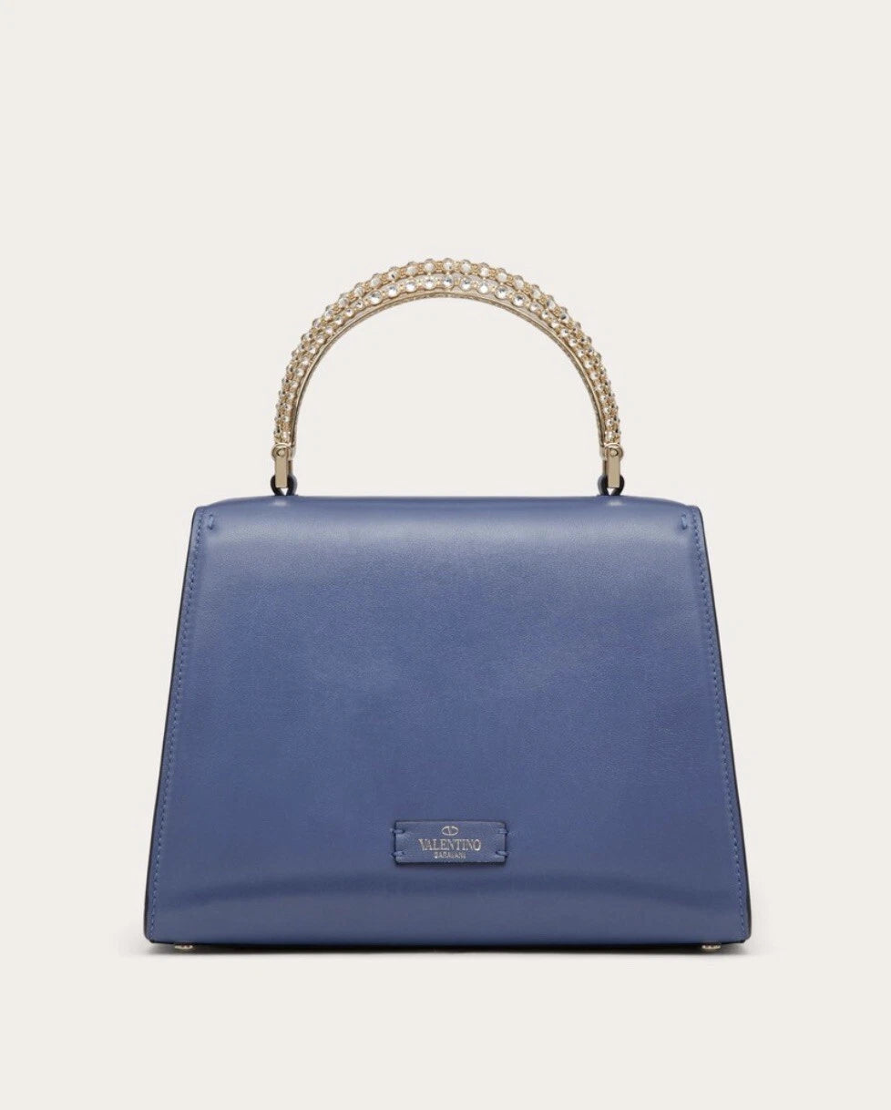 Women's Luxury Top Handle Satchel Bag | PU Leather Crossbody Handbag | Blue