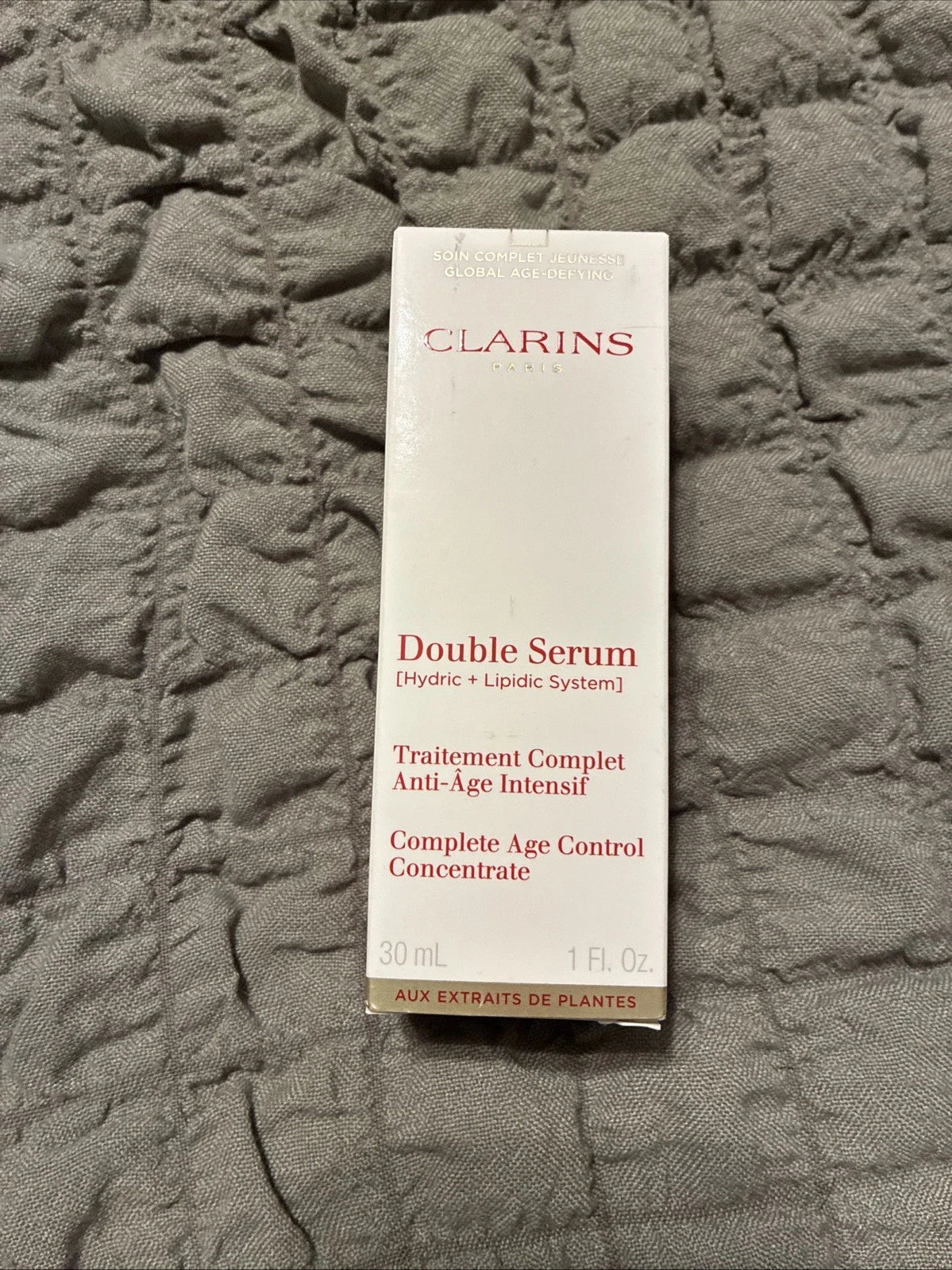 Clarins Double Serum Complete Age Control Concentrate (Hydric + Lipidic System) – 30ml / 1 fl oz