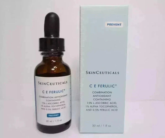 SkinCeuticals C E Ferulic Antioxidant Facial Serum 30ml / 1 fl oz | Vitamin C + E & Ferulic Acid | Brightening Anti-Aging Serum