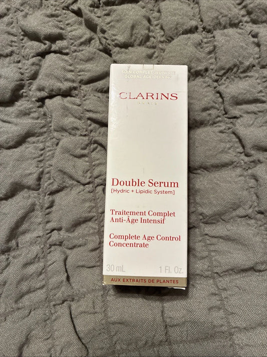 Clarins Double Serum Complete Age Control Concentrate (Hydric + Lipidic System) – 30ml / 1 fl oz