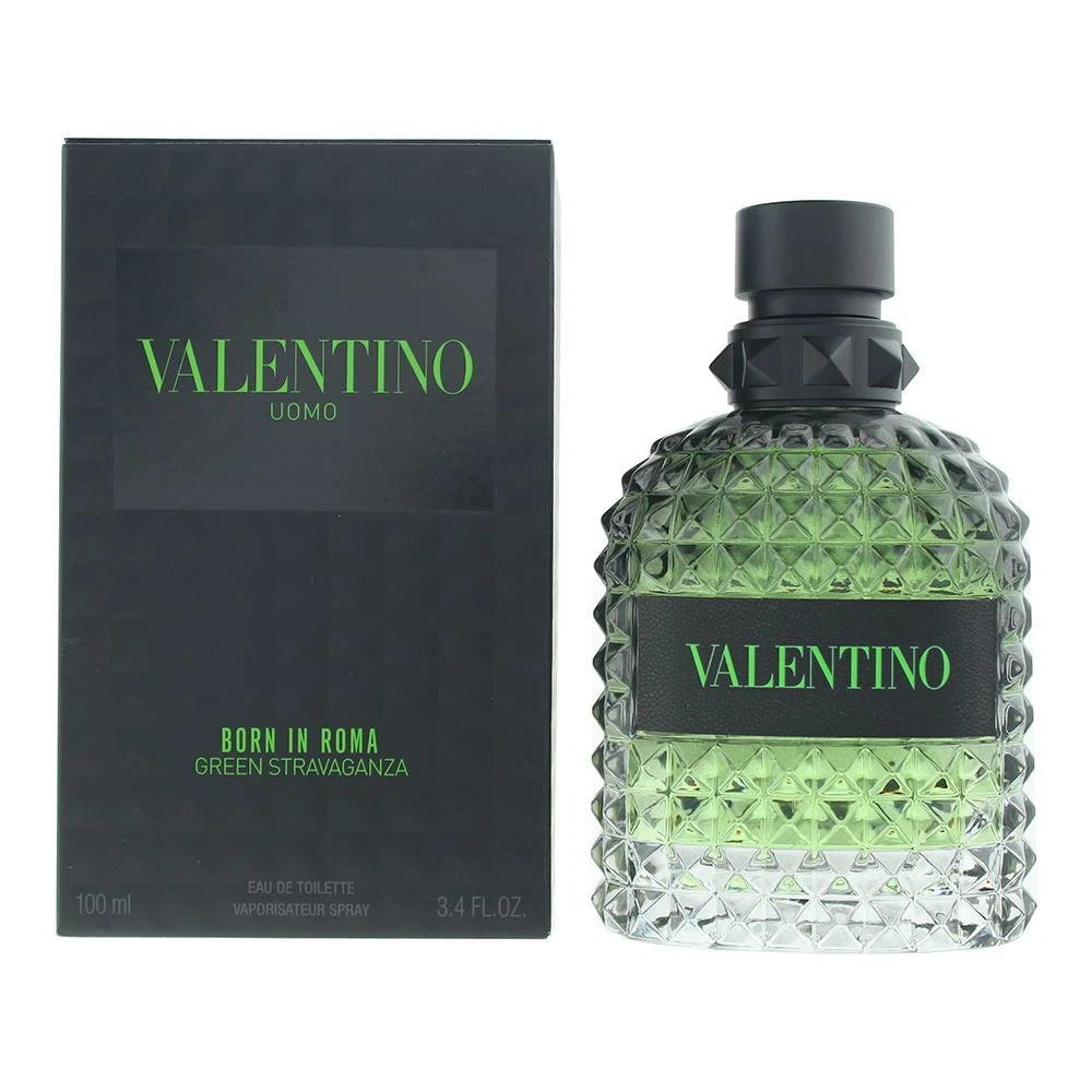 Valentino Uomo Born In Roma Green Stravaganza Eau de Toilette 100ml / 3.4oz Men's Fragrance New Sealed