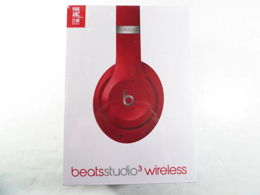 Beats Studio3 Wireless Noise Cancelling Bluetooth Over-Ear Headphones – Red – Pure ANC – 22 Hour Battery – Brand New