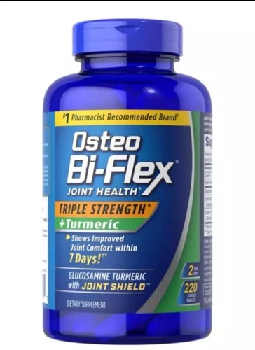 Osteo Bi-Flex Triple Strength with Turmeric Joint Health Supplement – 220 Coated Tablets