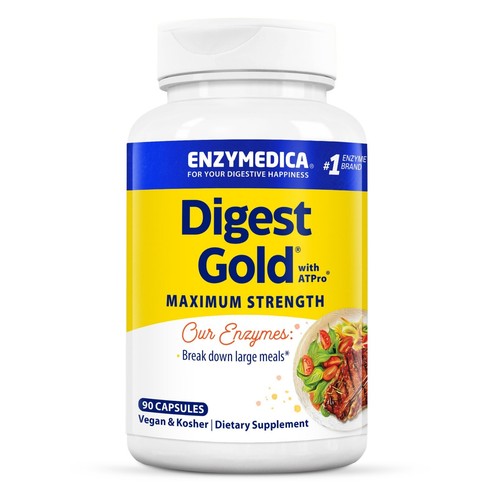Enzymedica Digest Gold with ATPro Maximum Strength Digestive Enzymes 90 Capsules
