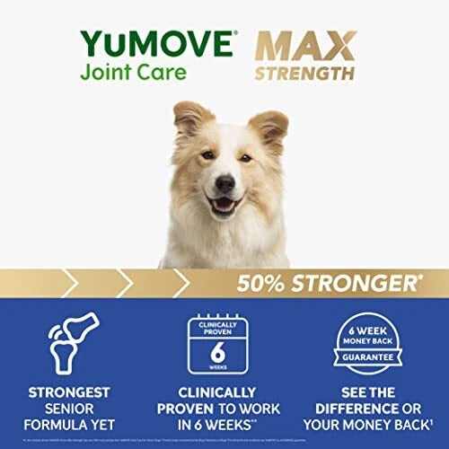YuMOVE Joint Care MAX Strength for Senior Dogs – 120 Tasty Tablets – Advanced Hip & Joint Support Supplement